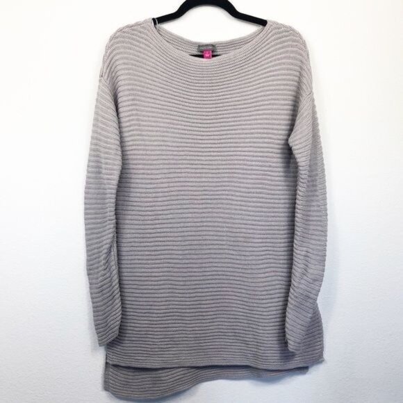 Vince Camuto Gray Knit Oversized Sweater Small - Picture 2 of 8